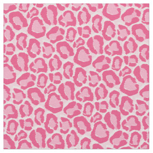 Tecido Impressão Animal Leopardo Rosa-Quente