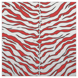 Tecido impressão animal vermelho e branco luxuoso do