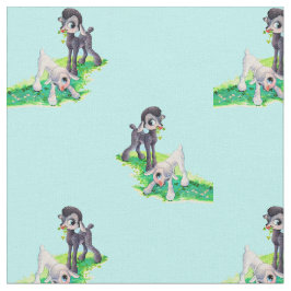 Tecido impressão branco do cordeiro do cordeiro preto