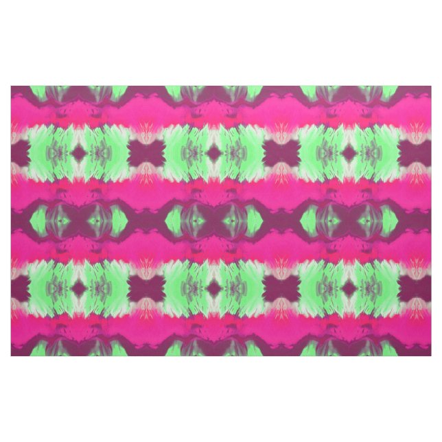 Tecido Impressão cor-de-rosa e verde (Fat Quarter)
