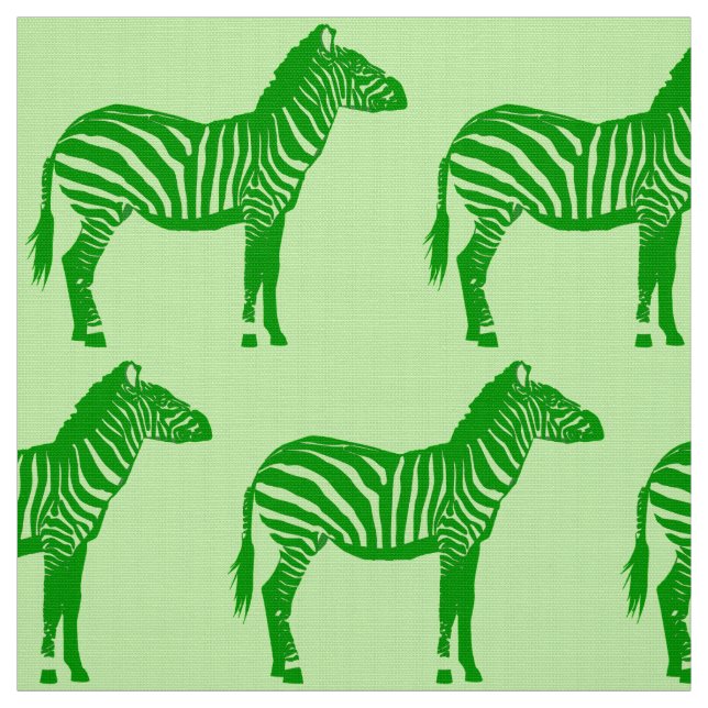 Tecido Impressão da zebra - máscaras do verde limão (Modelo)