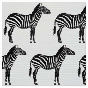 Tecido Impressão da zebra - preto e branco