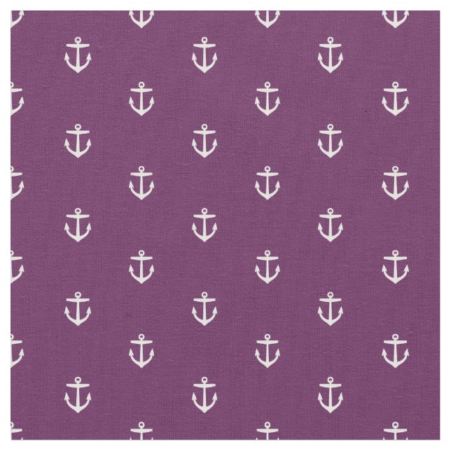 Tecido Impressão de Âncora Roxo de ameixa (Detalhe)