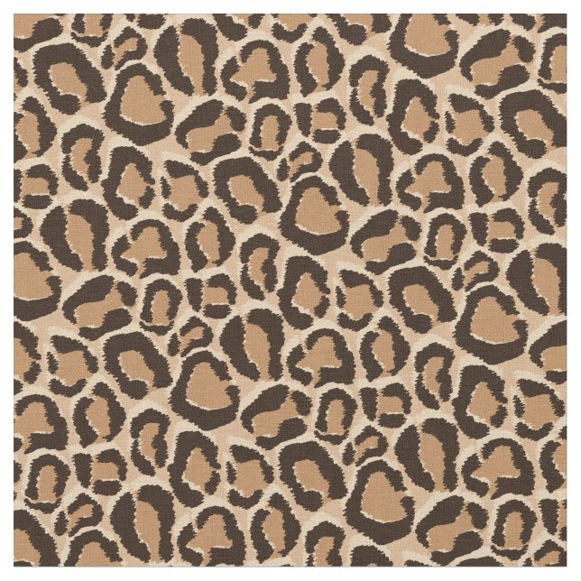 Tecido Impressão de Animais Castanhos Leopardo (Detalhe)