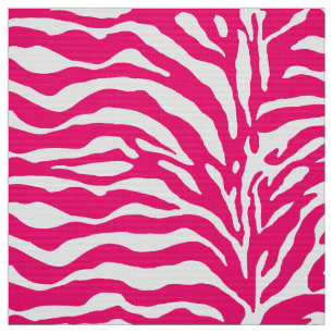 Tecido Impressão de animais selvagens, Zebra em rosa e b