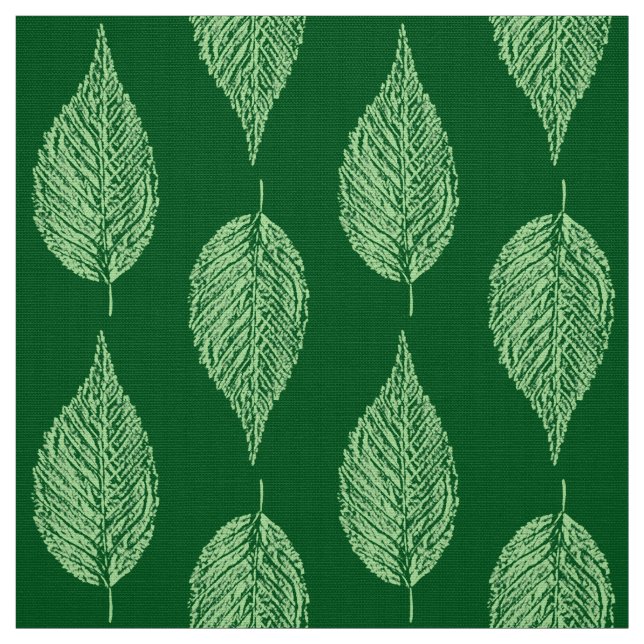 Tecido Impressão de Beech Leaf Chalk, Deep Emerald Green (Modelo)