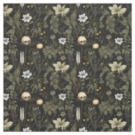 Tecido Impressão de cabeça de abóbora de Cottagecore