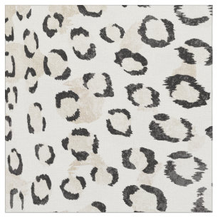 Tecido impressão de chic black and white cheetah