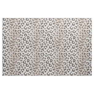 Tecido impressão de chita branca-beige-chique Safari
