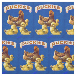 Tecido impressão de Duckies dos anos 30