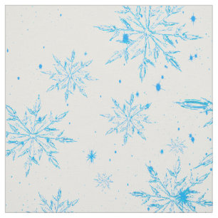 Tecido impressão de floco de neve congelado