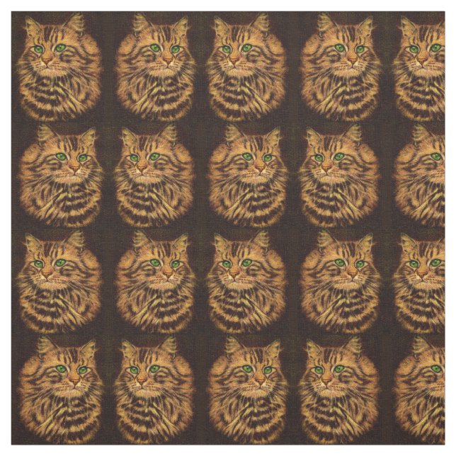 Tecido impressão de gato-gato-de-cabra-comprida (Modelo)