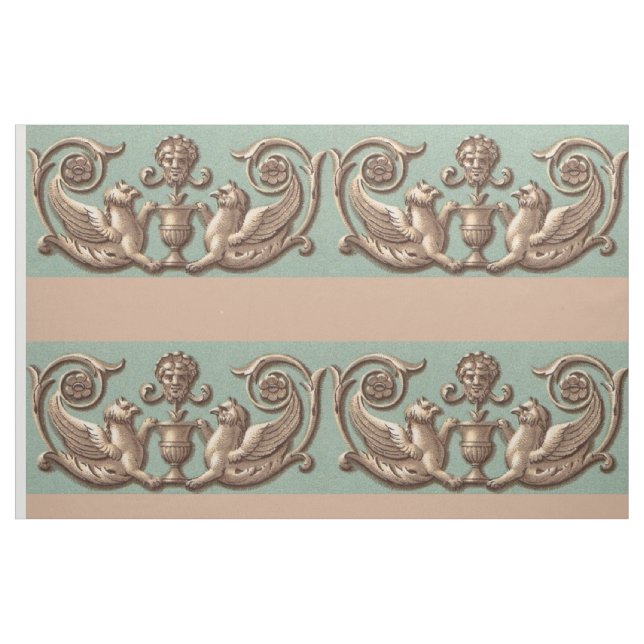Tecido impressão de griffins gêmeos (Fat Quarter)