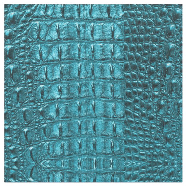Tecido impressão de jacaré azul de turquesa aqua (Detalhe)