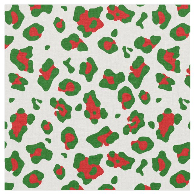 Tecido Impressão de leopardo de natal feia (Detalhe)