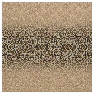 Tecido Impressão de Leopardo de Ombre Dourado e preto