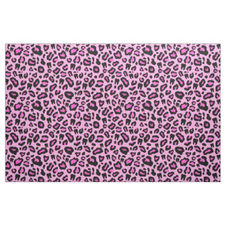 Tecido Impressão de leopardo dentário rosa