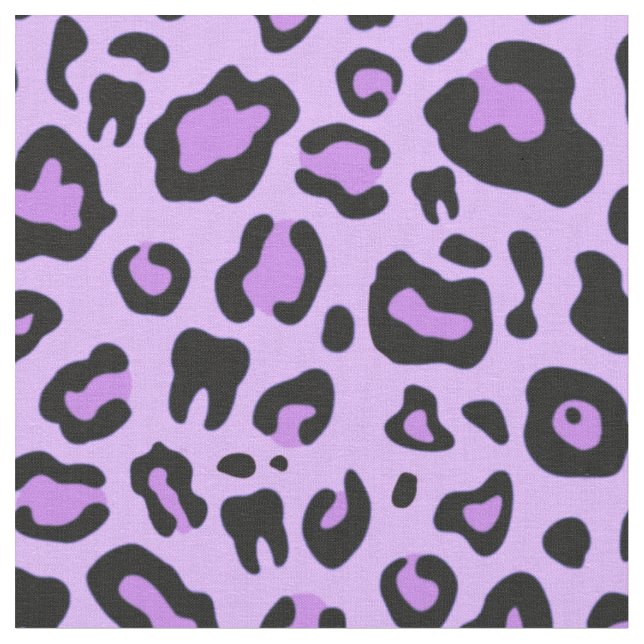 Tecido Impressão de leopardo dentário roxo (Detalhe)