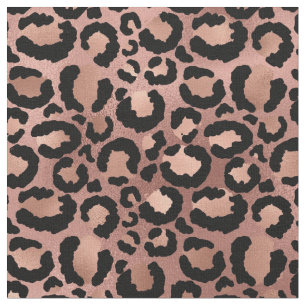 Tecido Impressão de Leopardo Rosa e Preto