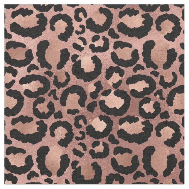 Tecido Impressão de Leopardo Rosa e Preto (Detalhe)