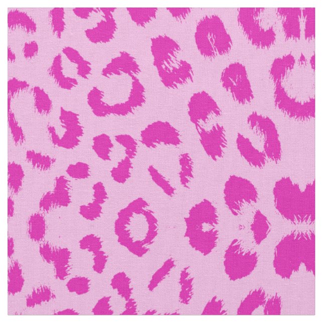 Tecido Impressão de leopardo rosa sobre rosa (Detalhe)