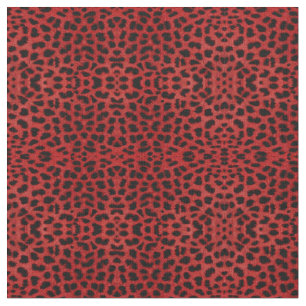 Tecido Impressão de Leopardo Vermelho
