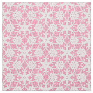 Tecido Impressão de local antigo - branco e rosa