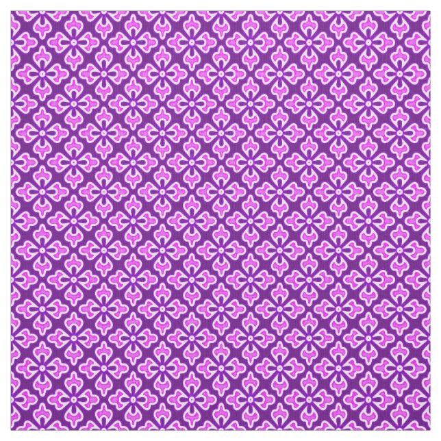 Tecido Impressão de quimono, orquídea e roxo (Modelo)
