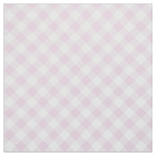 Tecido impressão de xadrez gingham rosa pastel suave