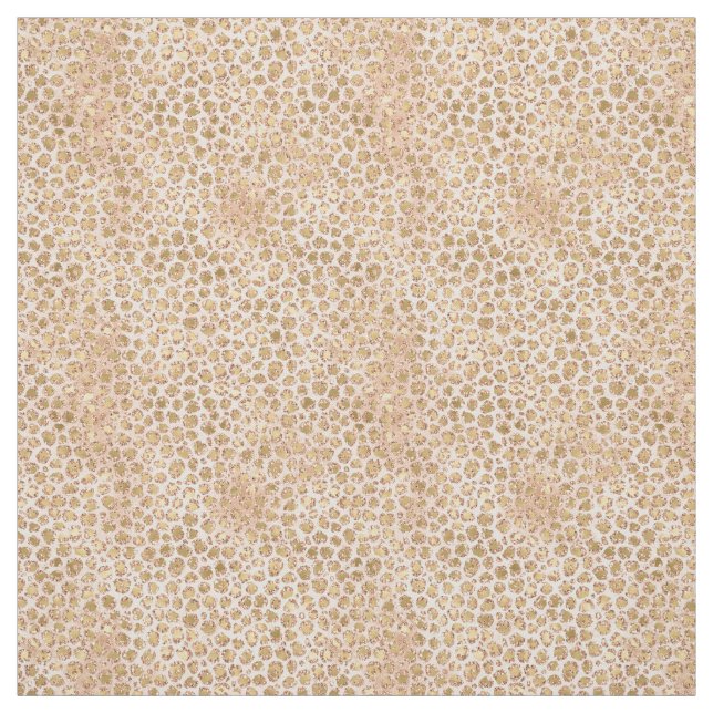 Tecido Impressão do Glam Leopardo Rosa-Rosa-Rosa-Dourado (Modelo)