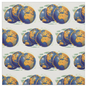 Tecido impressão do globo