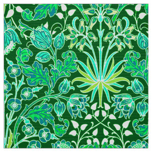 Tecido Impressão do jacinto de William Morris, verde
