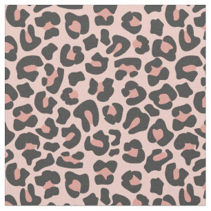 Tecido Impressão do Leopardo Preto e Rosa