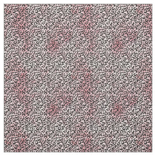 Tecido Impressão do Leopardo Preto PinK