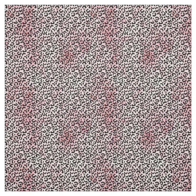 Tecido Impressão do Leopardo Preto PinK (Modelo)