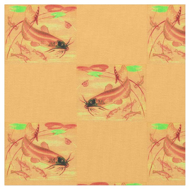 Tecido impressão do peixe-gato (Detalhe)