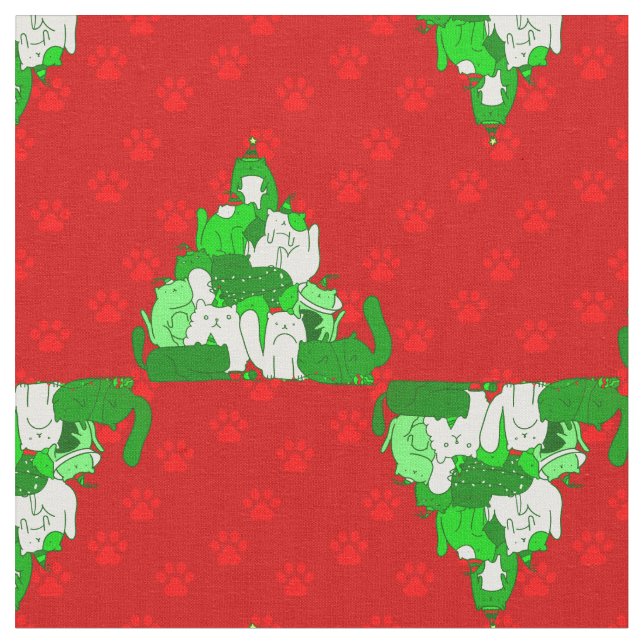 Tecido impressão em árvore de natal de natal (Detalhe)