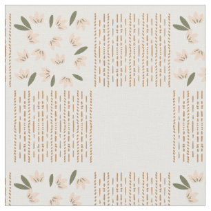 Tecido Impressão em bloco de flores minúsculas da primave