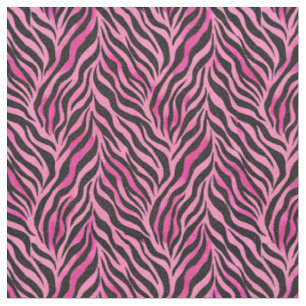 Tecido Impressão em branco, rosa e zebra negra