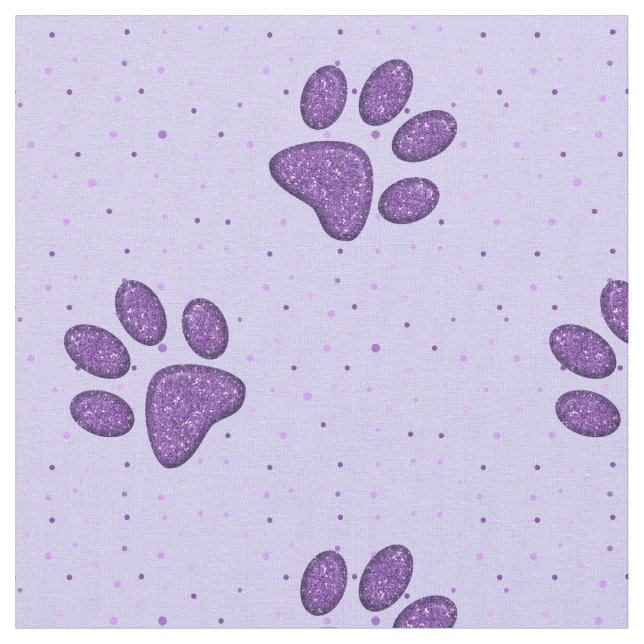 Tecido impressão em pata de gato cintilante - roxo (Detalhe)
