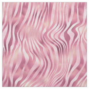 Tecido Impressão em Zebra Metálica Rosa