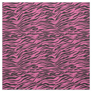 Tecido Impressão em Zebra Preta Rosa