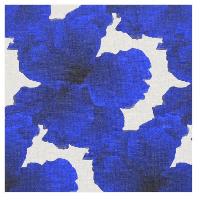 Tecido Impressão floral do hibiscus azul (Detalhe)