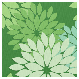 Tecido Impressão floral moderno do quimono, verde limão