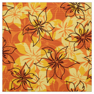 Tecido Impressão havaiano da camisa de Camo do hibiscus