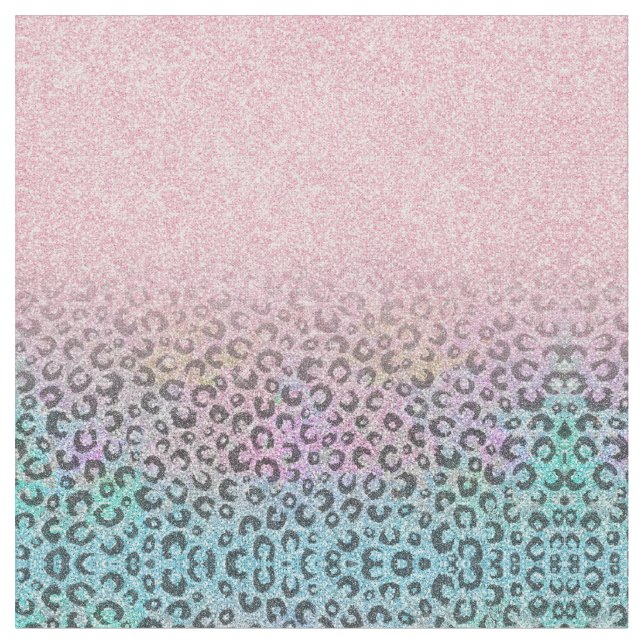 Tecido Impressão Leopard Iridescente Iridescente Elegante (Detalhe)