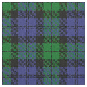 Tecido Impressão militar do Tartan do relógio preto