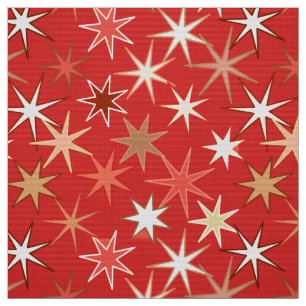 Tecido Impressão Modern Starburst, Profundo Mandarin Ora