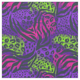 Tecido Impressão Neon Animal