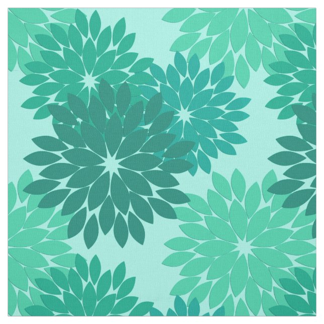 Tecido Impressão, turquesa, cerceta & Aqua florais (Modelo)